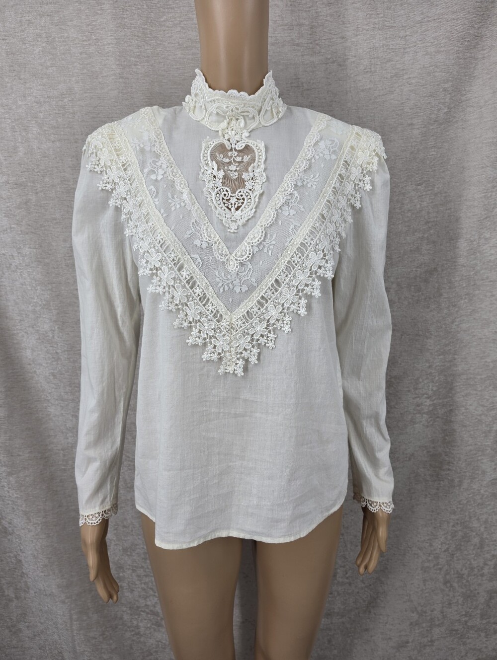 Scott McClintock Vintage Lace Long-Sleeve Top Victorian Boho Style